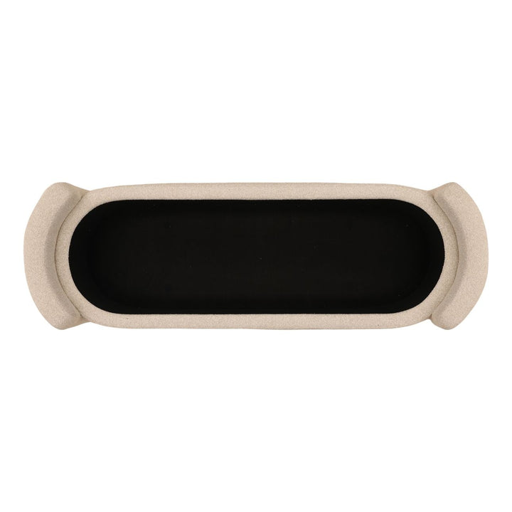 Kessa Boucle Storage Bench, overhead view