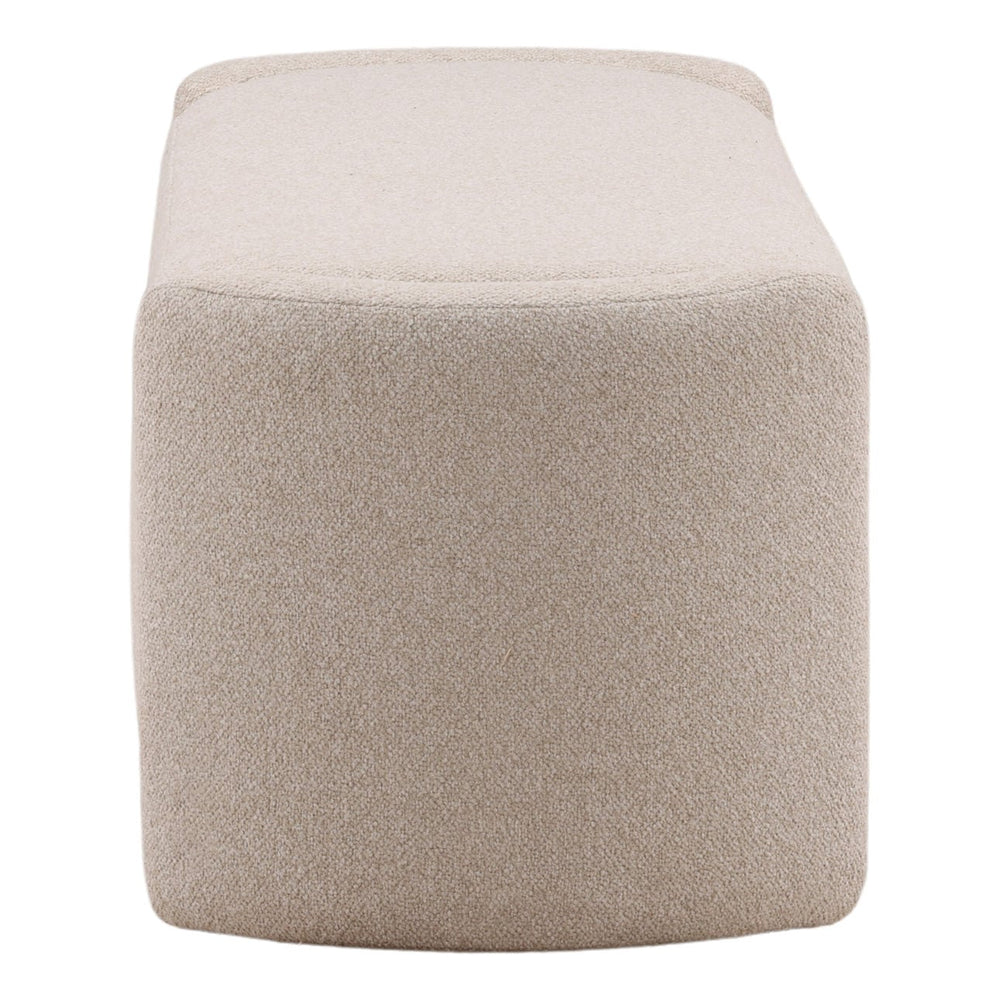 Kessa Boucle Storage Bench, profile view