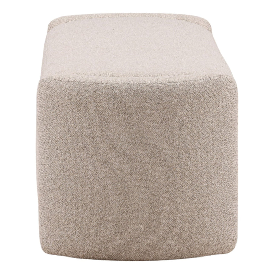 Kessa Boucle Storage Bench, profile view