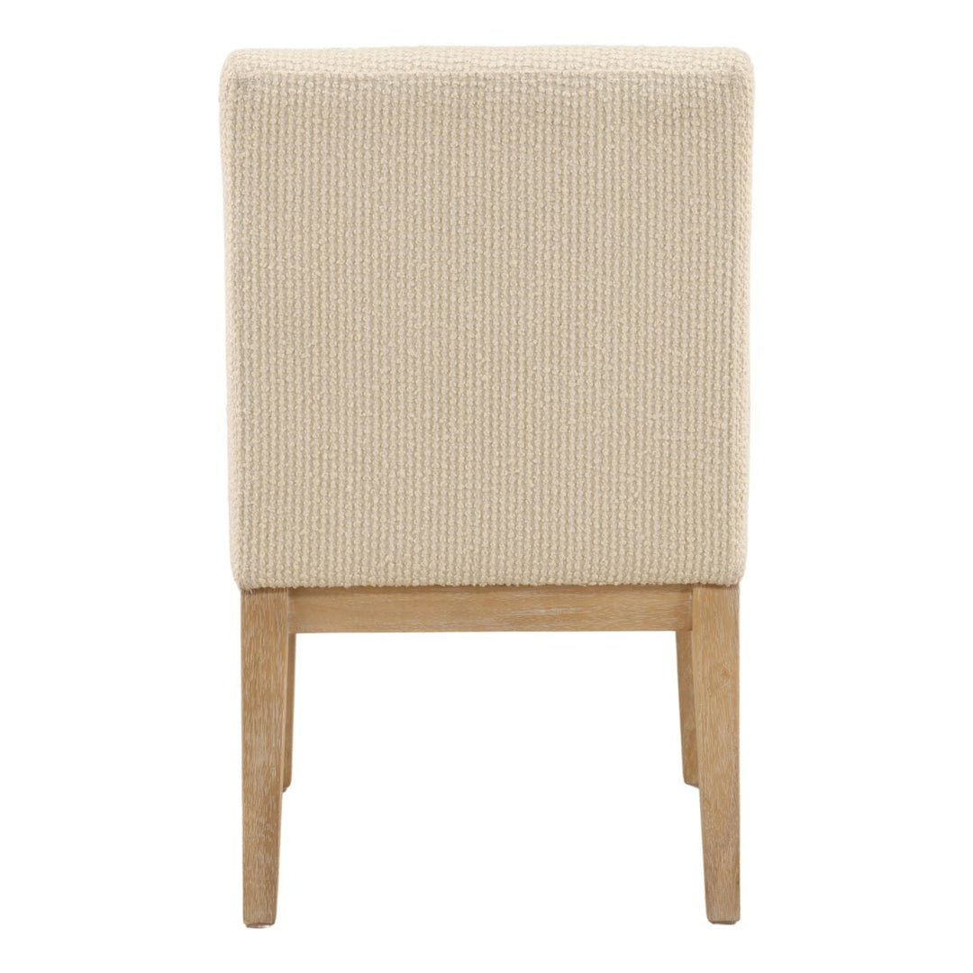 Jalenna Cream Boucle Dining Chairs, Set of 2, back view
