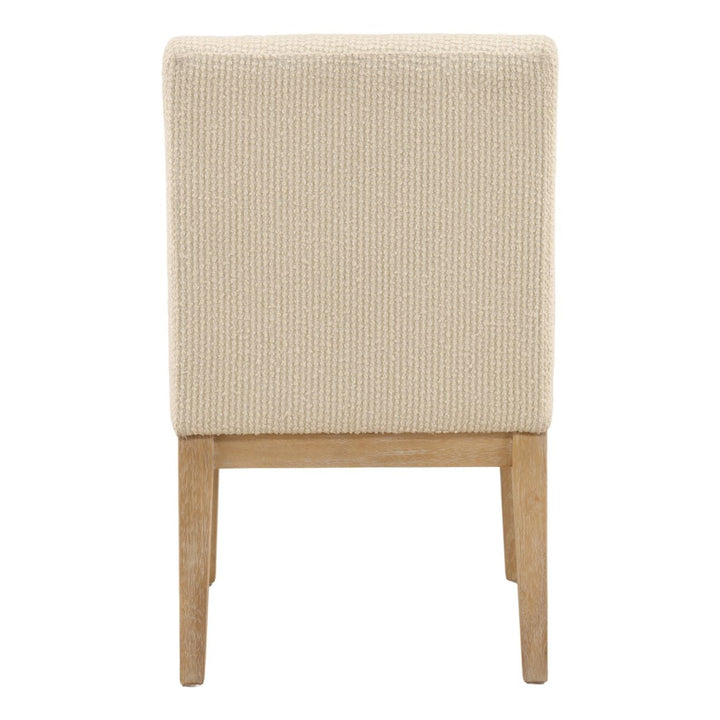 Jalenna Cream Boucle Dining Chairs, Set of 2, back view