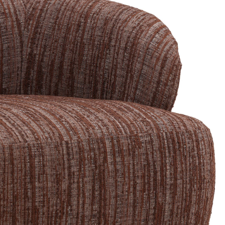 Alara Brown Chenille Lounge Chair, detail 2 view