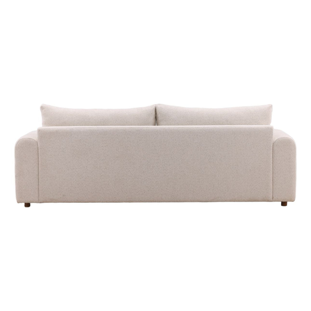 Franwell Chenille Sofa, Oatmeal, back view