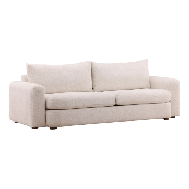 Franwell Chenille Sofa, Oatmeal, three-quarter studio view