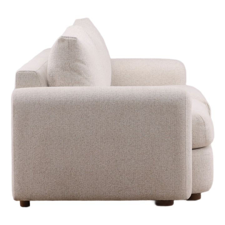 Franwell Chenille Sofa, Oatmeal, profile view