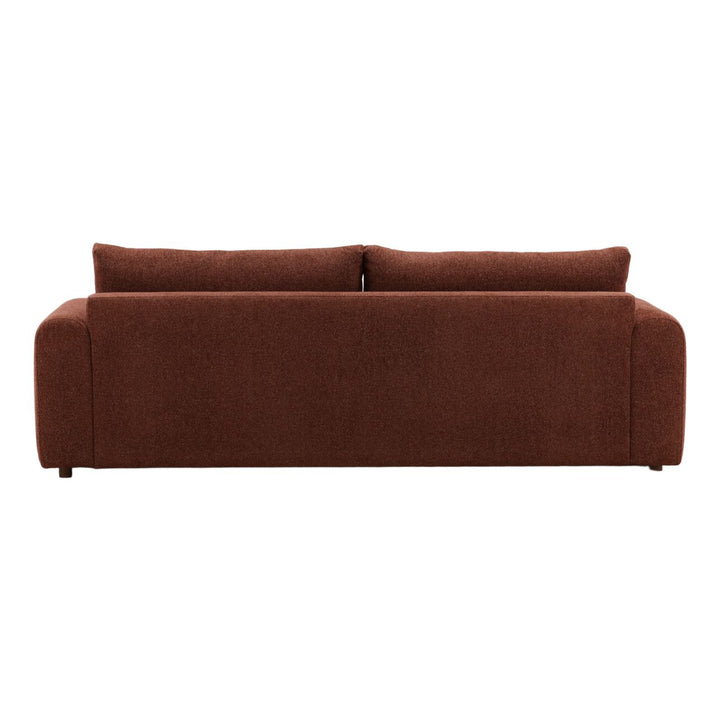 Franwell Chenille Sofa, Rust, back view