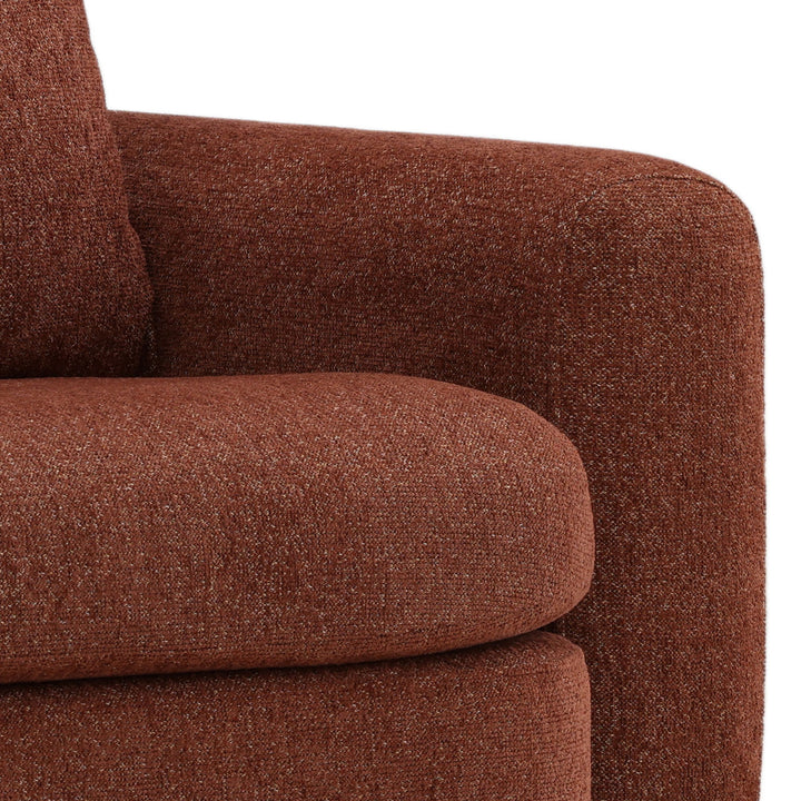 Franwell Chenille Sofa, Rust, detail 2 view