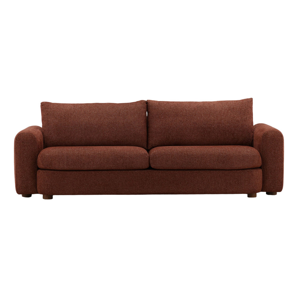 Franwell Chenille Sofa, Rust, front view