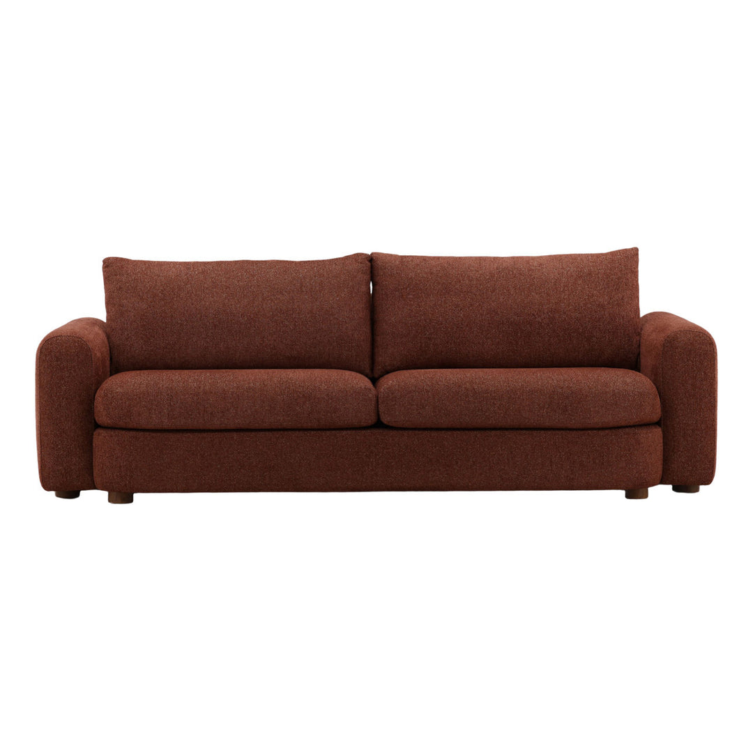 Franwell Chenille Sofa, Rust, front view