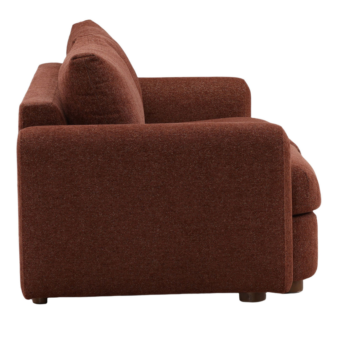 Franwell Chenille Sofa, Rust, profile view