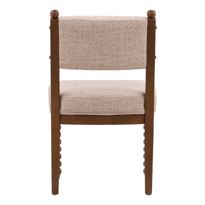 Dune Taupe Chenille Dining Chair, back view