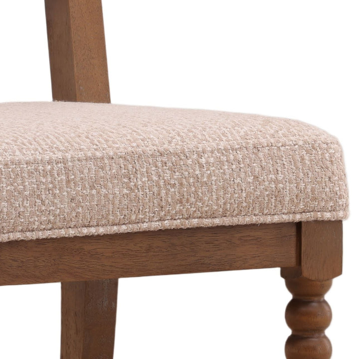 Dune Taupe Chenille Dining Chair, detail 2 view
