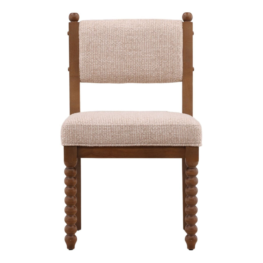 Dune Taupe Chenille Dining Chair, front view