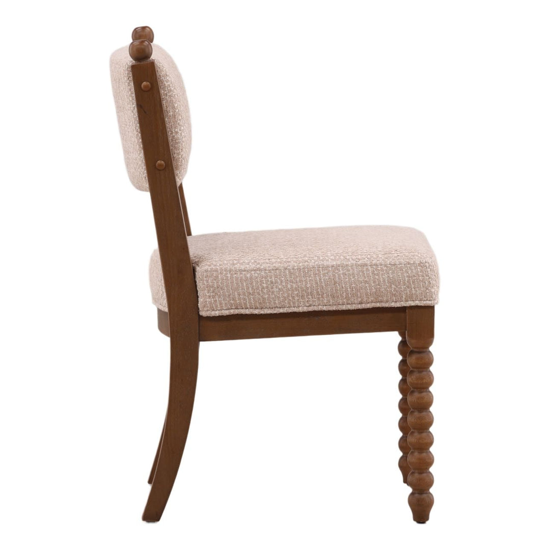 Dune Taupe Chenille Dining Chair, profile view
