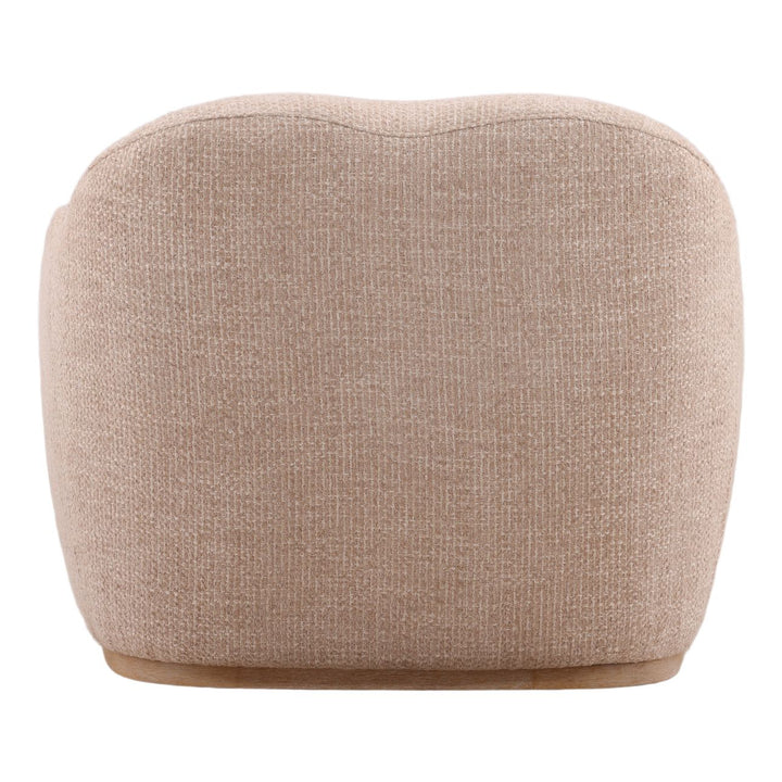 Kiara Taupe Chenille Lounge Chair, back view