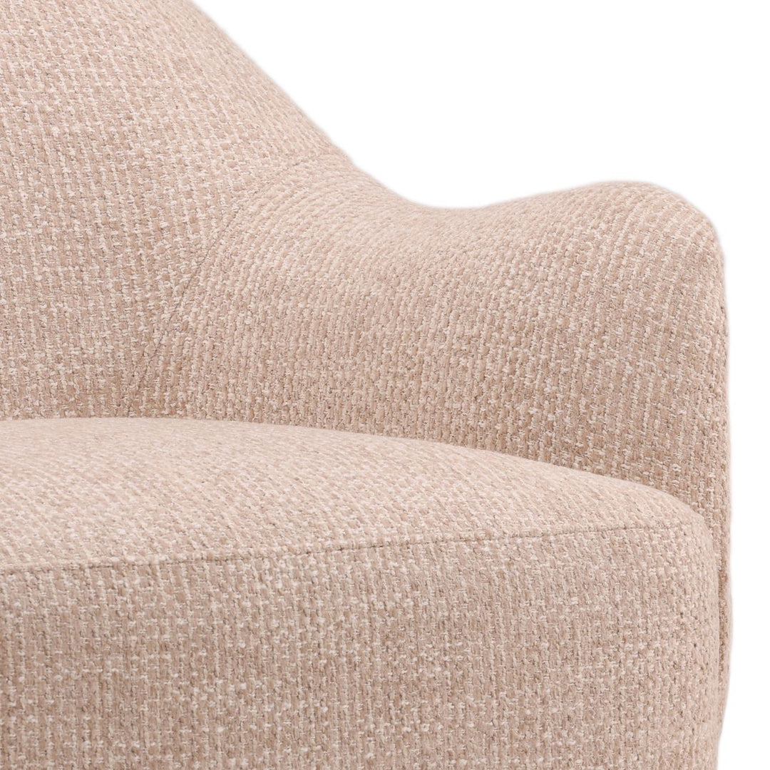 Kiara Taupe Chenille Lounge Chair, detail 2 view