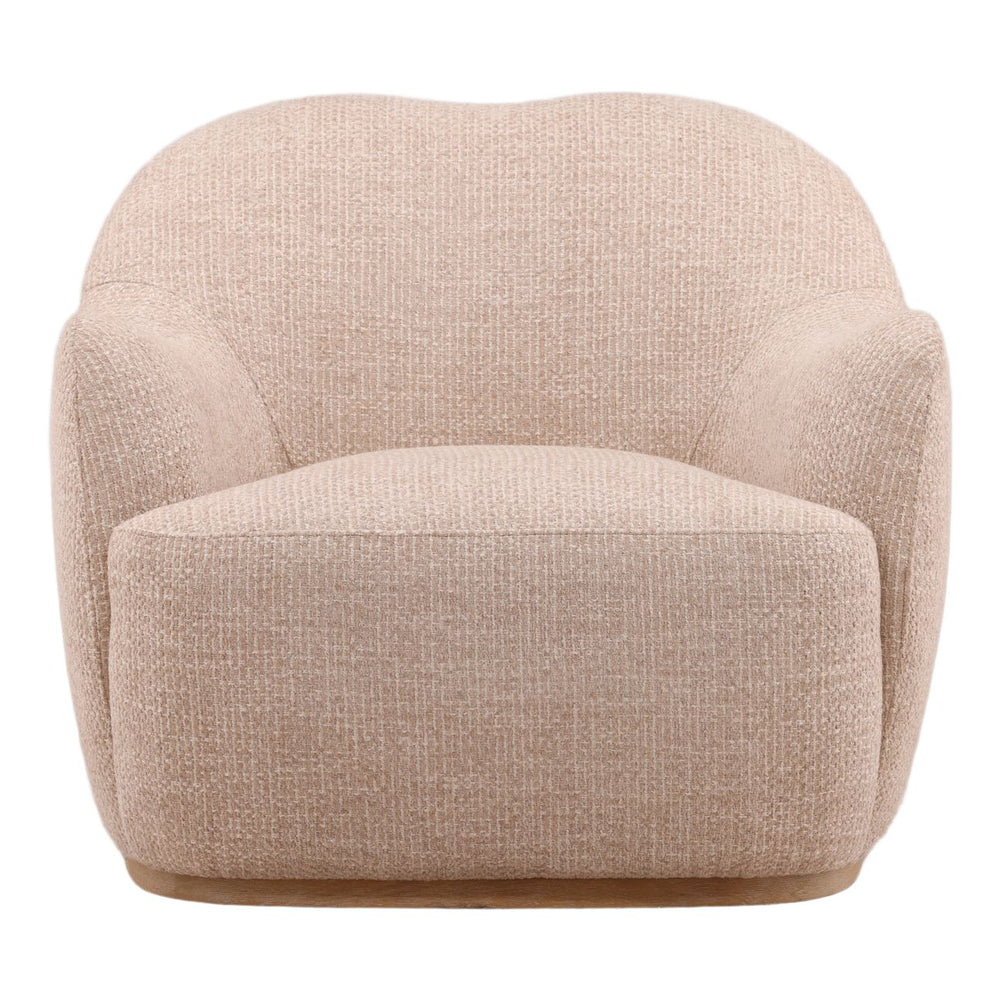 Kiara Taupe Chenille Lounge Chair, front view