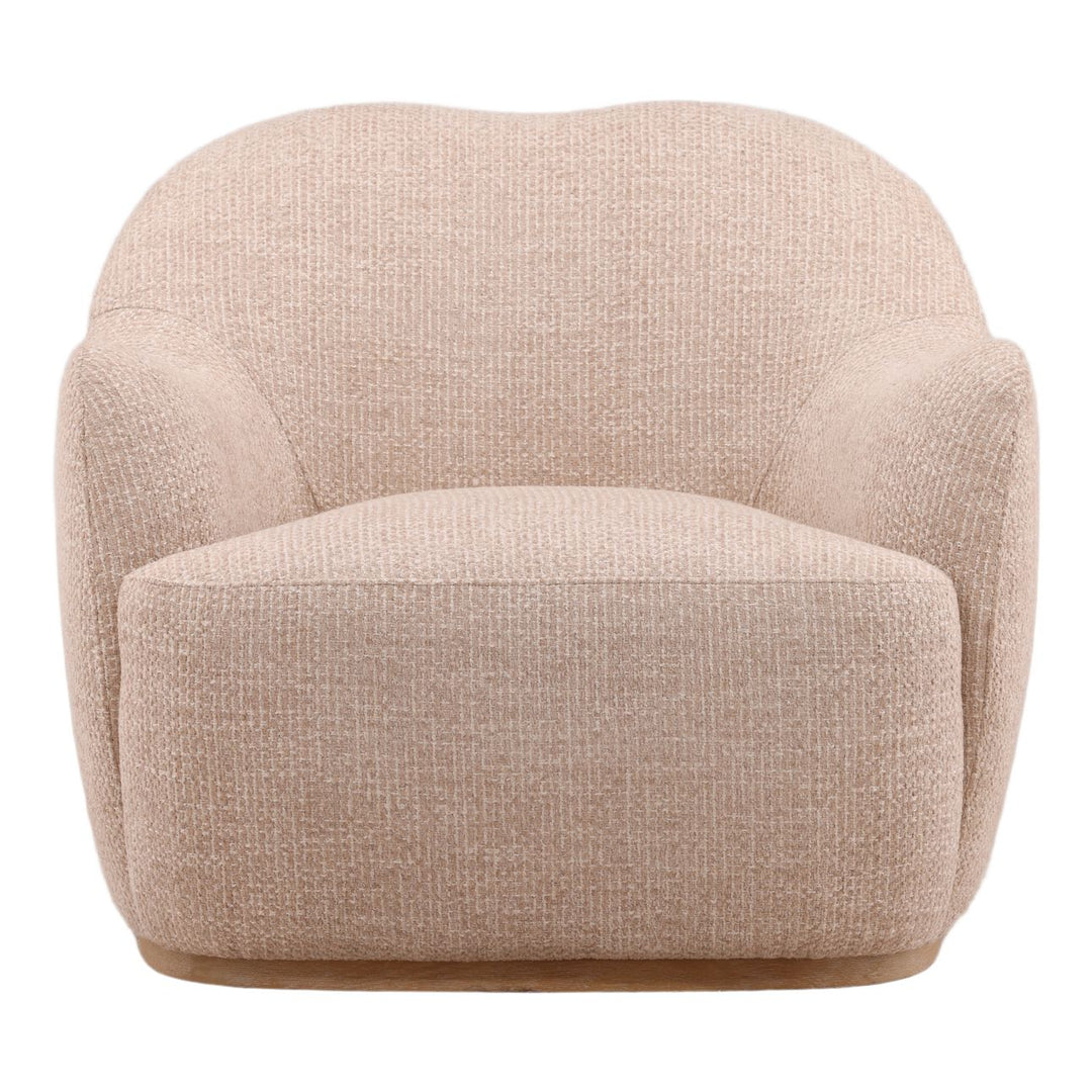 Kiara Taupe Chenille Lounge Chair, front view