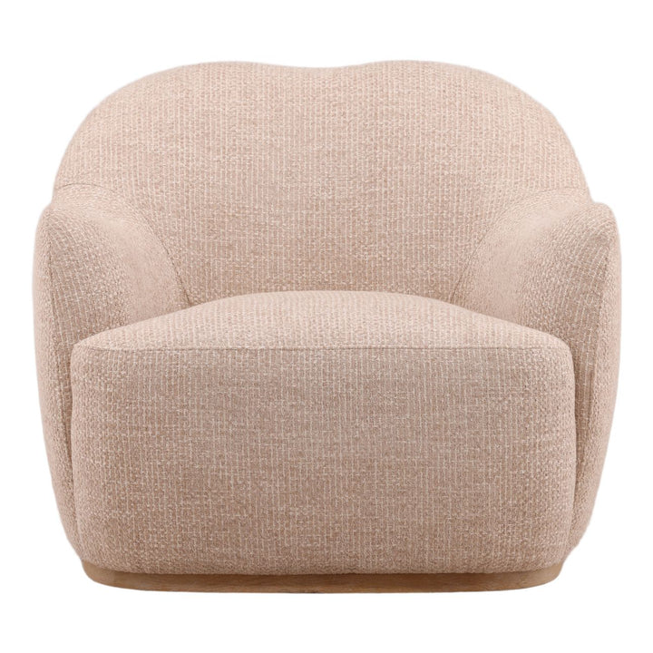 Kiara Taupe Chenille Lounge Chair, front view