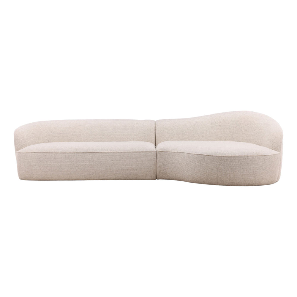 Ilaren Cream Chenille Sectional, front view