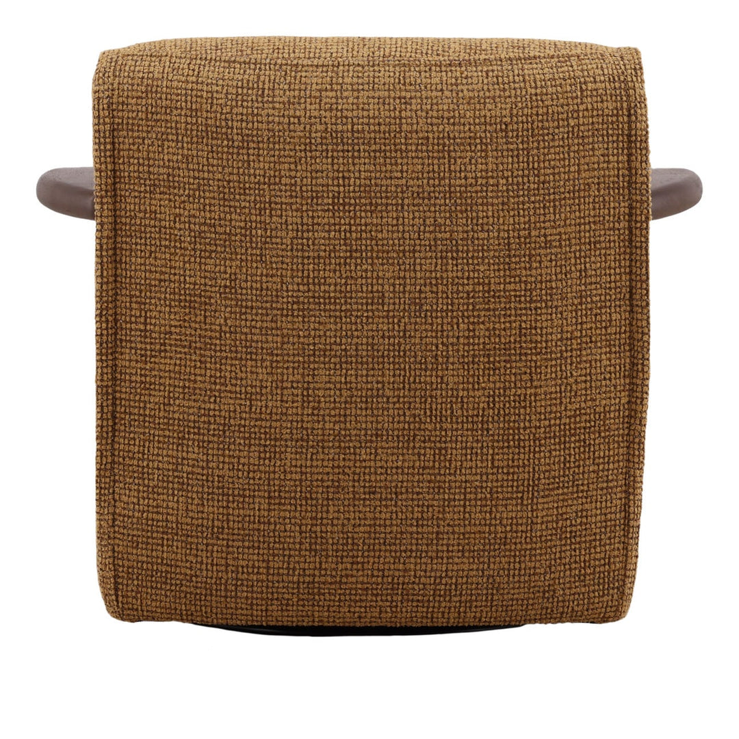 Roslyn Ochre Chenille Swivel Chair, back view