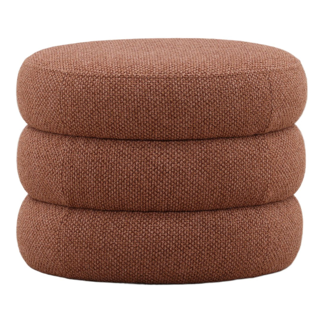Lina Chenille Stool, three-quarter studio view