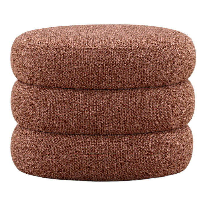 Lina Chenille Stool, three-quarter studio view
