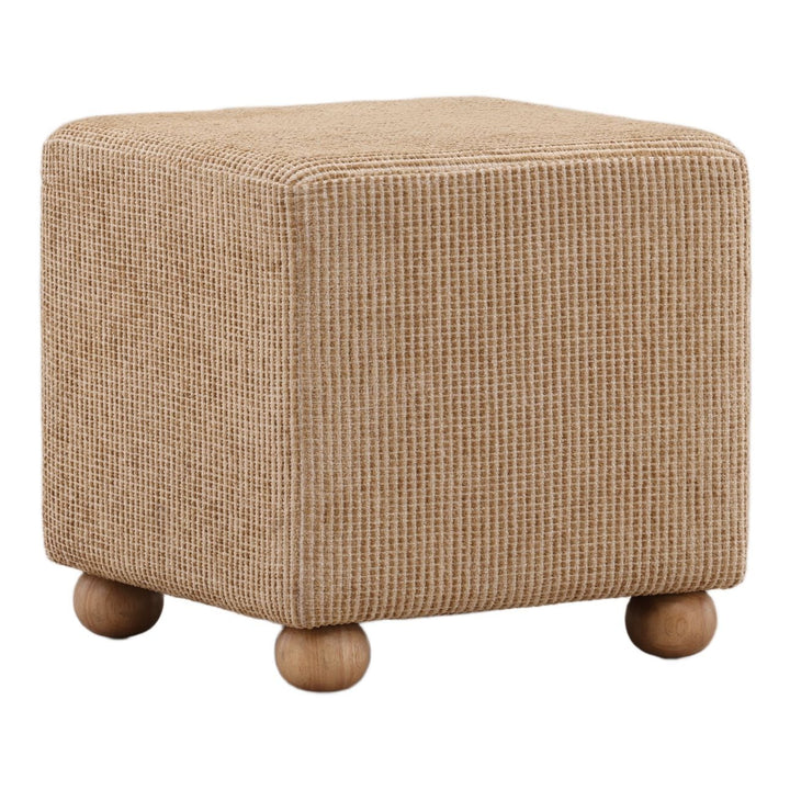 Ovia Chenille Stool, three-quarter studio view