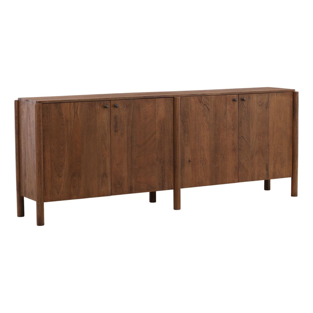Ren Mango Wood Sideboard, three-quarter studio view