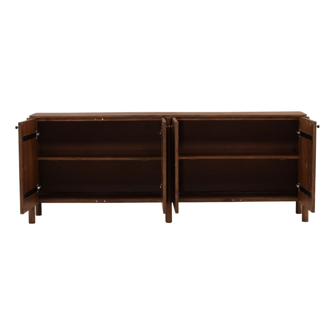 Ren Mango Wood Sideboard, open door view