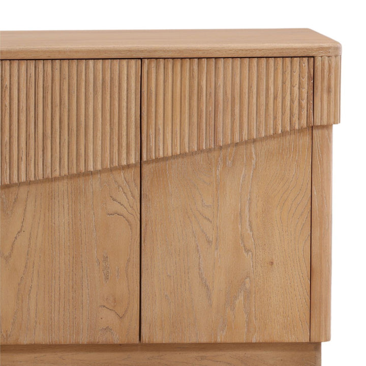 Mira Oak Wood Sideboard, detail 2 view