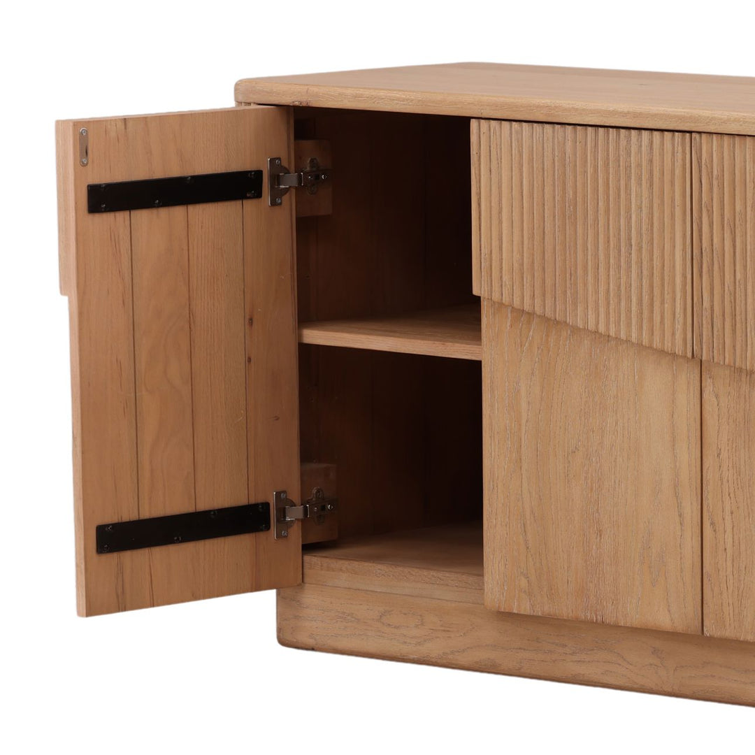 Mira Oak Wood Sideboard, detail 3 view