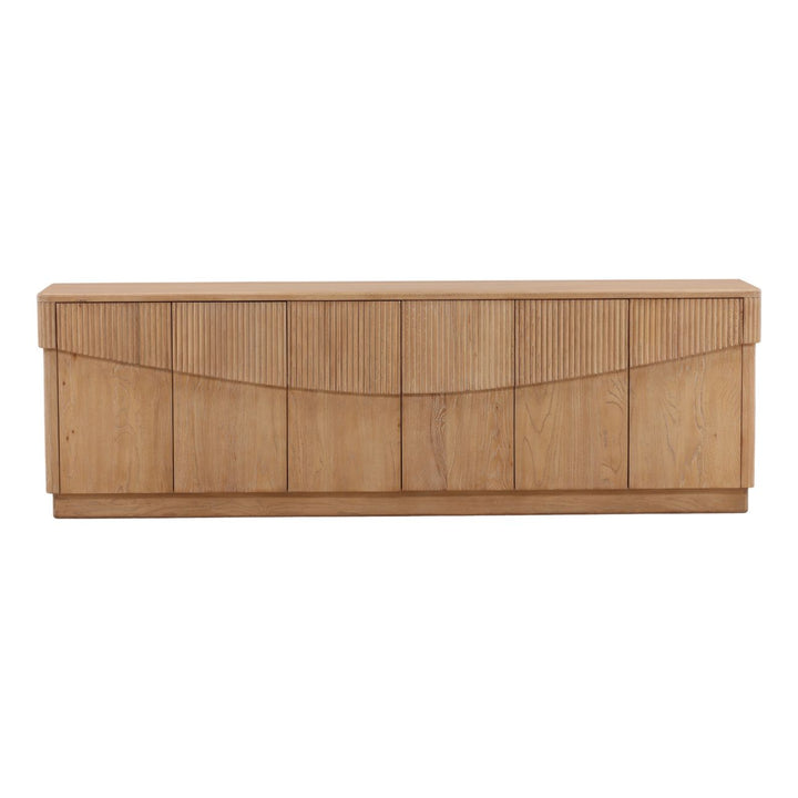 Mira Oak Wood Sideboard, front view