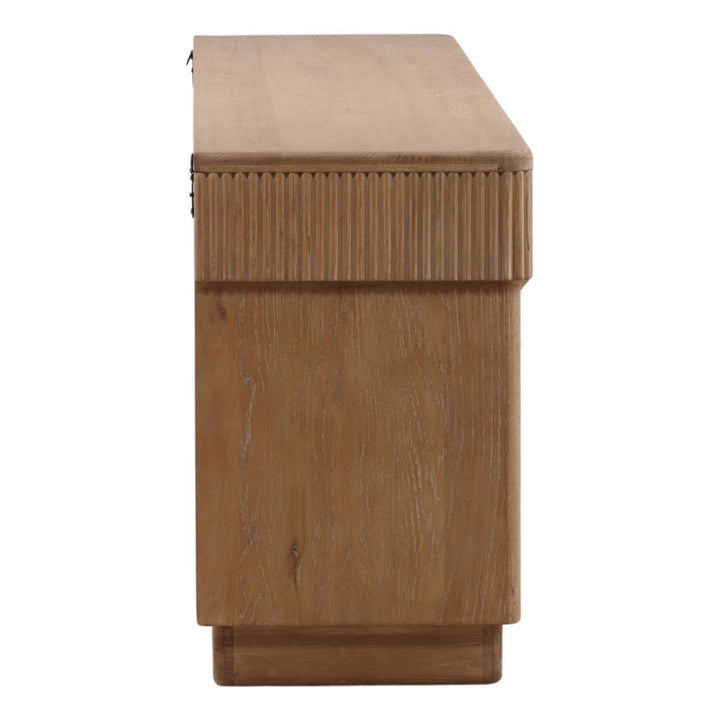 Mira Oak Wood Sideboard, profile view