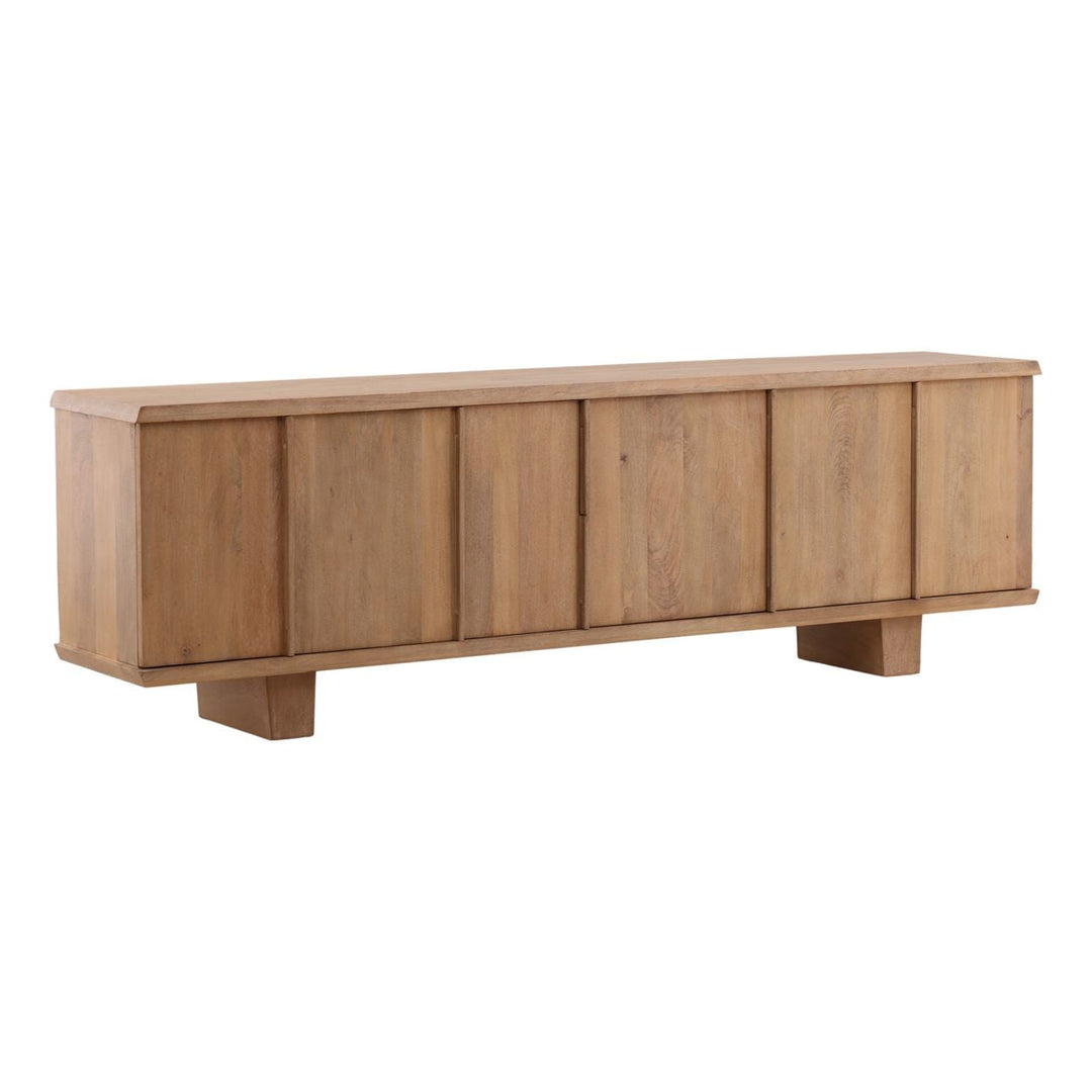 Liora Mango Wood Sideboard, three-quarter studio view