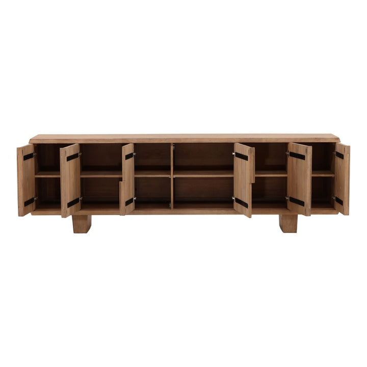 Liora Mango Wood Sideboard, open door view