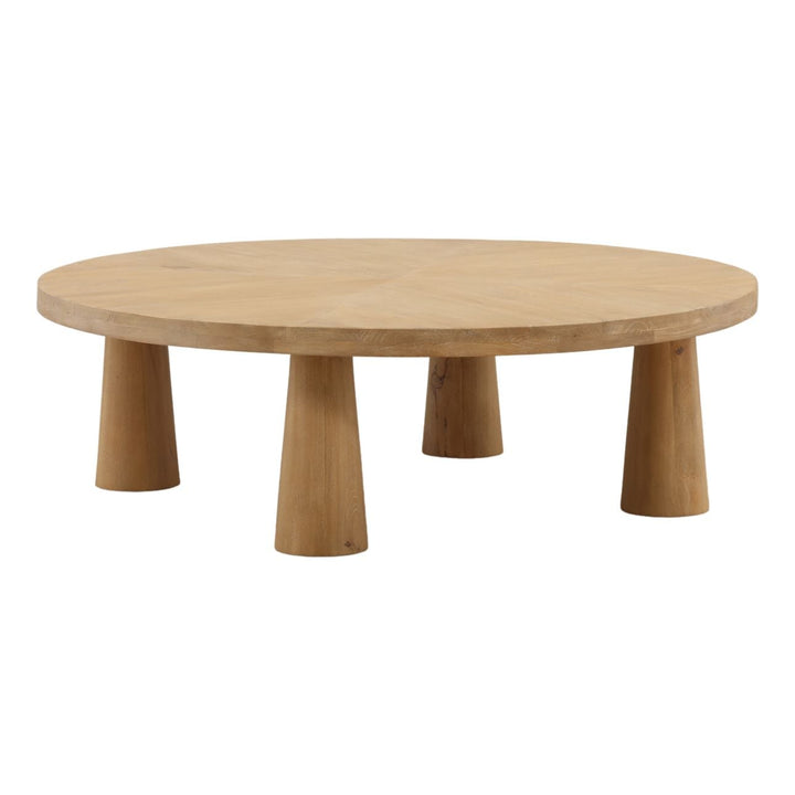 Soren Mango Wood Coffee Table, three-quarter studio view