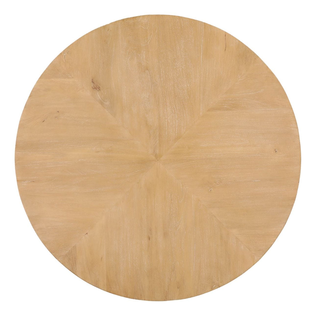 Soren Mango Wood Coffee Table, overhead view