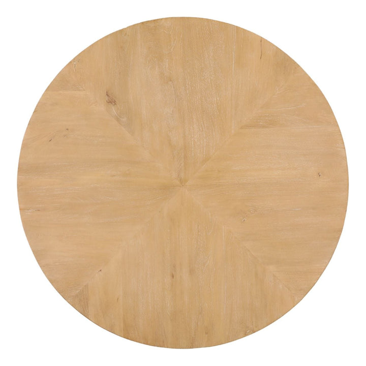 Soren Mango Wood Coffee Table, overhead view