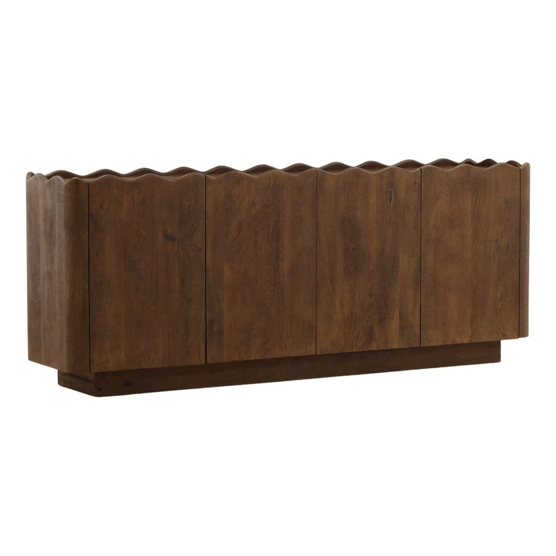 Aubrey Mango Wood Sideboard, three-quarter studio view