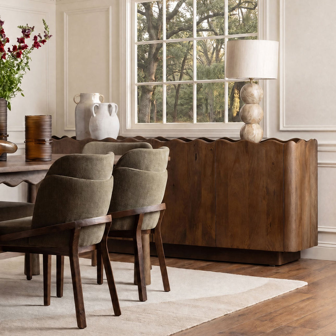 Aubrey Mango Wood Sideboard, lifestyle view