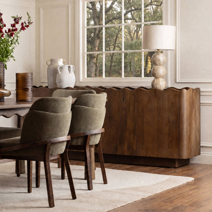 Aubrey Mango Wood Sideboard, lifestyle view