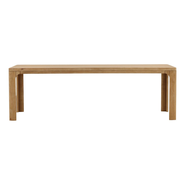 Creston Natural Mango Wood Dining Table, front view