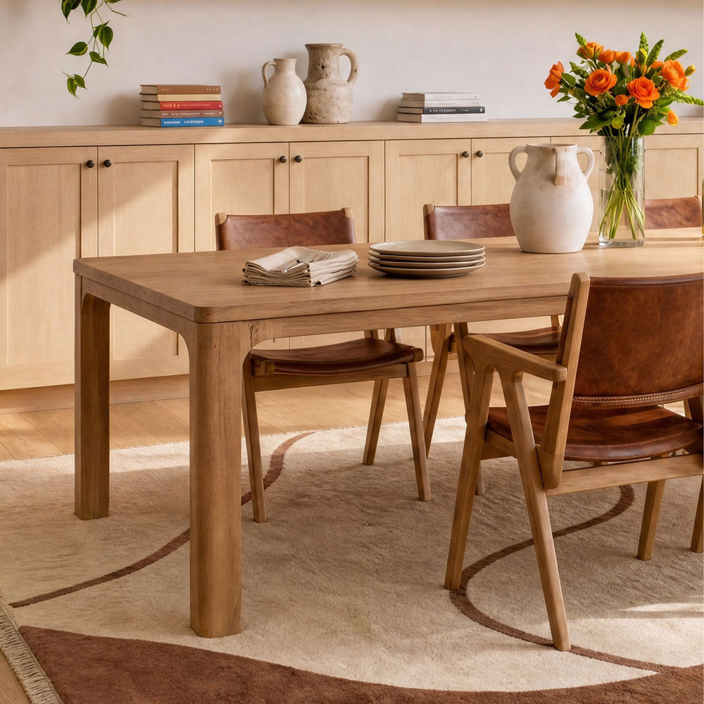 Creston Natural Mango Wood Dining Table, alternate lifestyle view 2