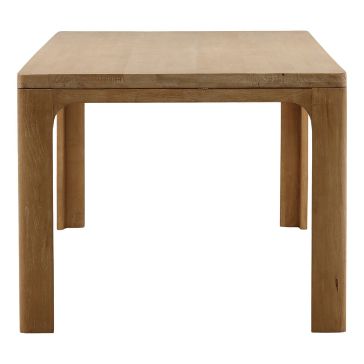 Creston Natural Mango Wood Dining Table, profile view