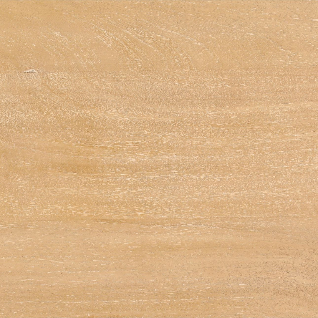 Travis Natural Mango Wood Dining Table, detail 1 view
