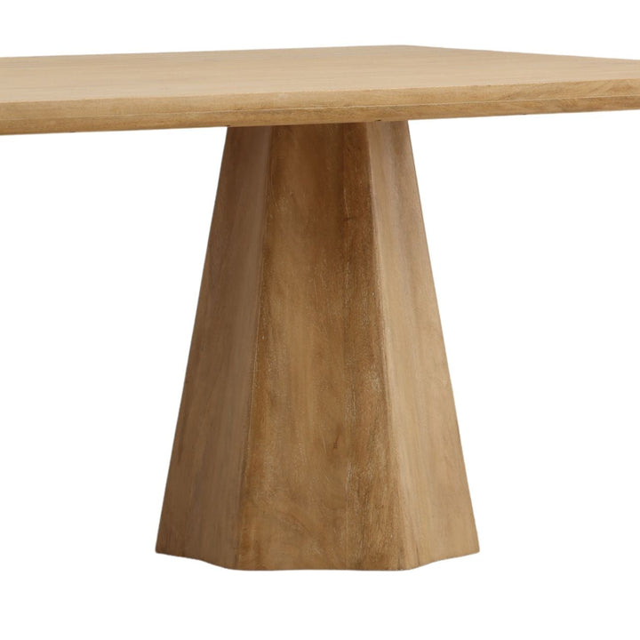 Travis Natural Mango Wood Dining Table, detail 2 view