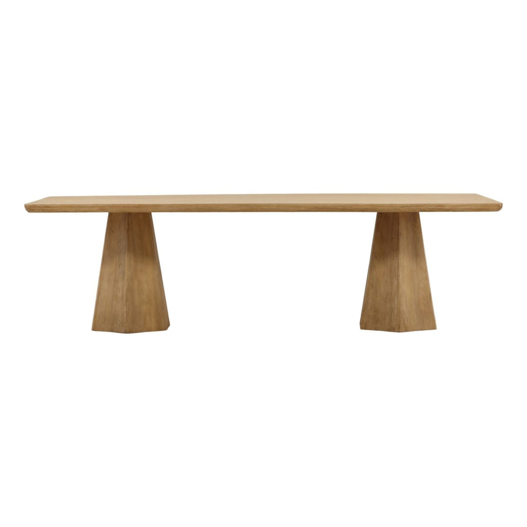 Travis Natural Mango Wood Dining Table, front view