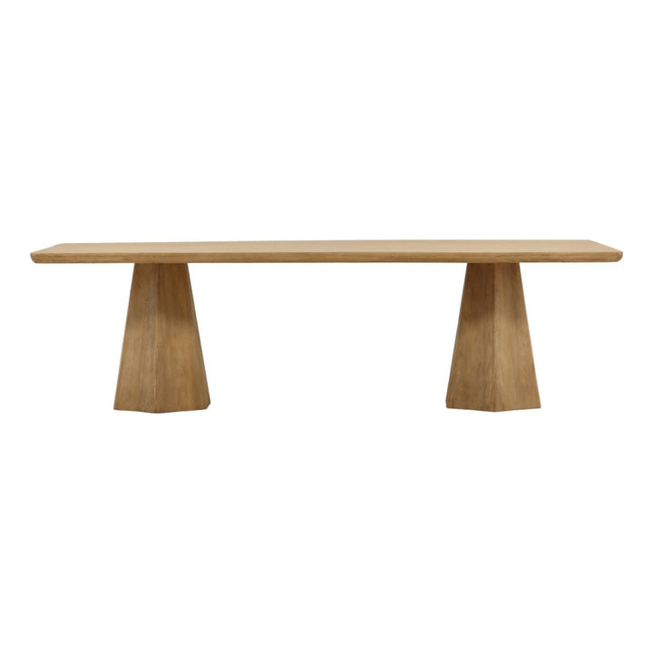 Travis Natural Mango Wood Dining Table, front view