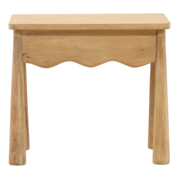 Arden Mango Wood Nightstand, back view